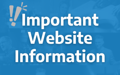 IMPORTANT Website Information: