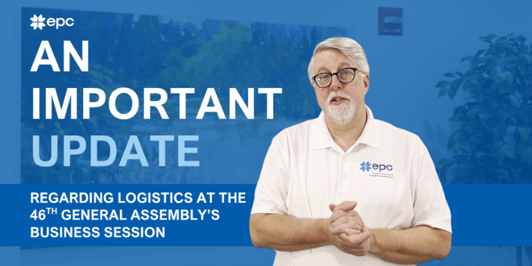 Here’s an IMPORTANT ANNOUNCEMENT from Dean Weaver regarding General Assembly